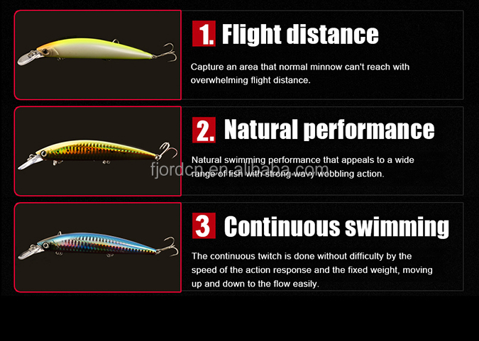 FJORD China Brand Supply 37g/110mm Hard Minnow Sinking Fishing Lures Sea Bass Lure for Fishing detail 2