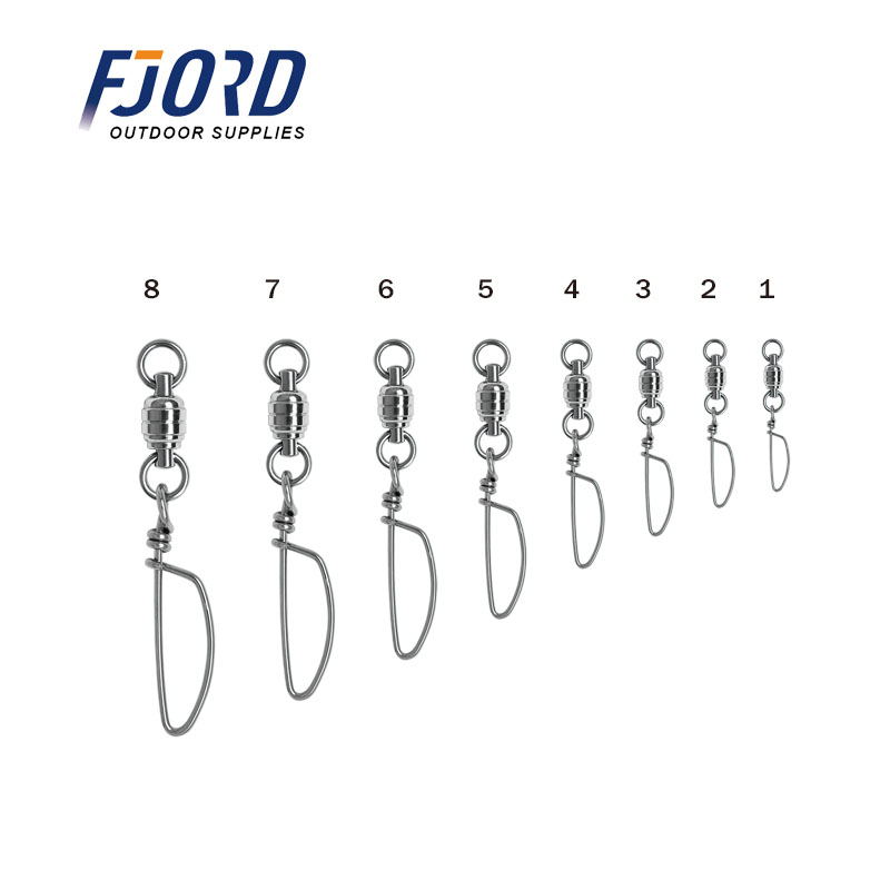 Custom Dual Rotation Fishing Swivel Carved Design With Snap Hook Connector for Anglers Lure Rigging detail 1