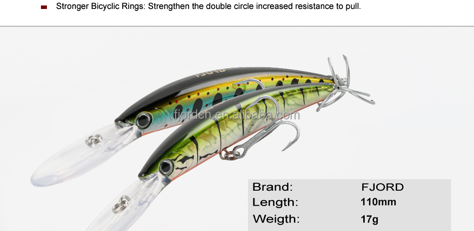 FJORD High Quality 17g Minnow Lure 110F Blanks Floating Lure Salt Water Sea Fishing Lures Hard Minnow detail 5