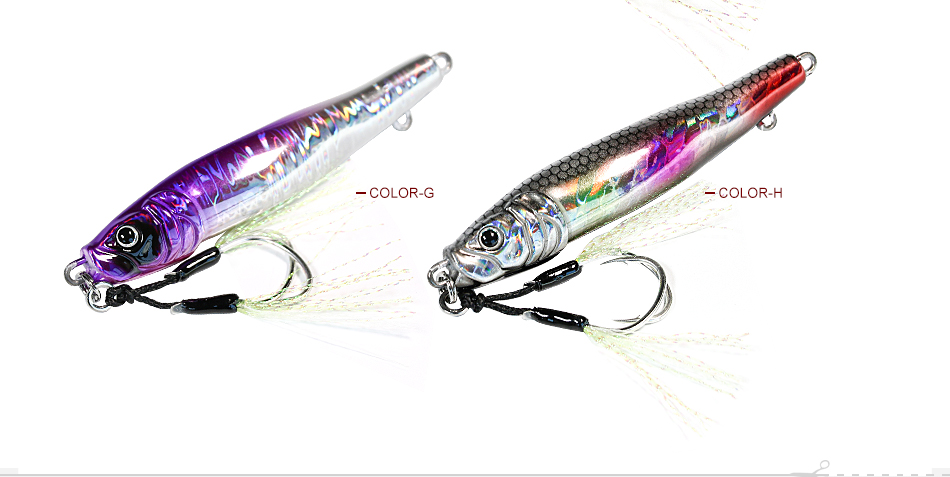 FJORD Customized Wholesale 100g Glowing at Dark Water Fishing Lure Jig Metal Slow Jig Lure for Saltwater detail 7