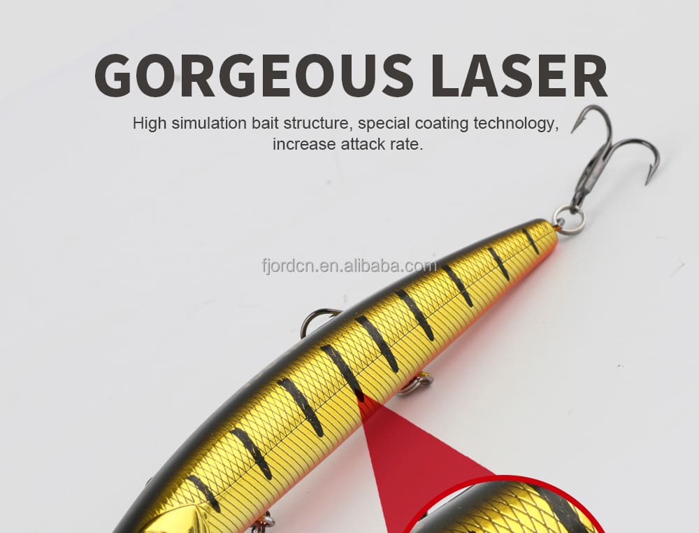 FJORD Wholesale Suspending Minnow Lure High Star9g 92mm Unpainted Lure Salt Water Sea Fishing Lures Hard Minnow detail 1