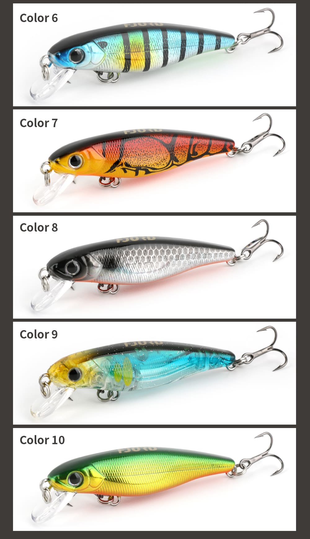 FJORD Wholesale 7g 66mm Suspending Minnow Lures Long Casting Minnow for Freshwater detail 8