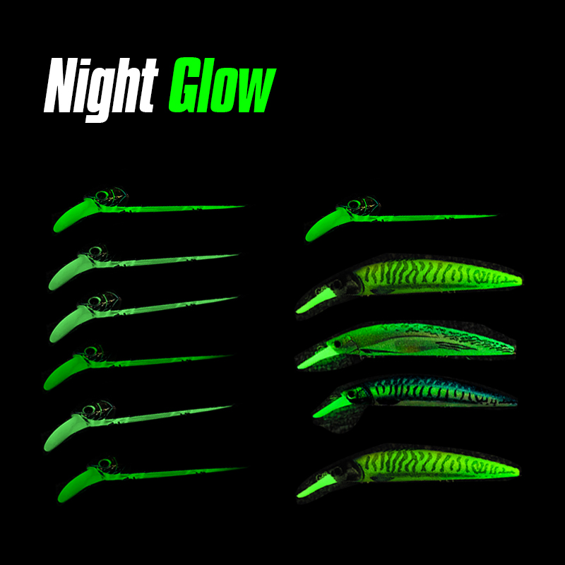 FJORD New 3D Printing Lure 37g 110mm Glowing Minnow Lure Sinking Minnow Sea Bass Lures detail 1