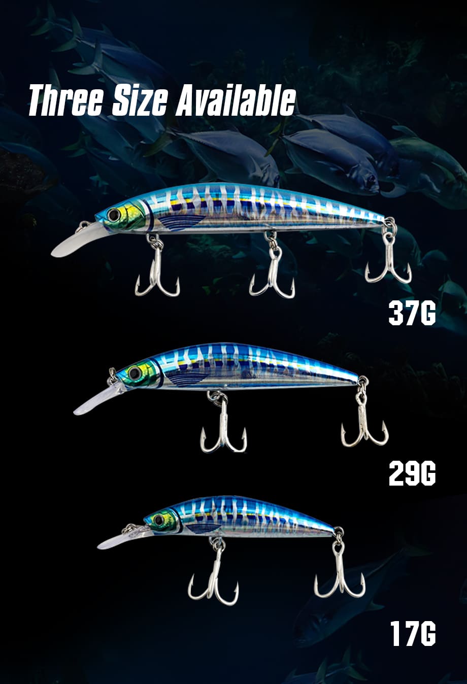 FJORD High Quality 3D Printing Lure 37g 110mm Sinking Minnow Glowing Lure Body Sea Bass Lures detail 3