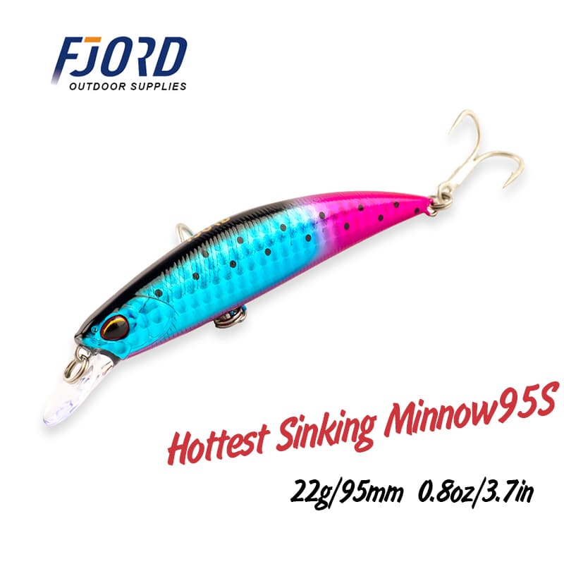 FJORD Fishing Lures Minnow Custom 22g 95mm Sinking Lure Minnow Pesca Fishing Lures Hard Bait detail 1