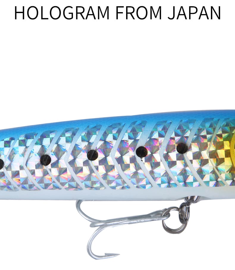 FJORD High Quality 60g 100g Wood Pencil Lure Long Casting Topwater Fishing Lure Sea Lures for Saltwater Fishing detail 2