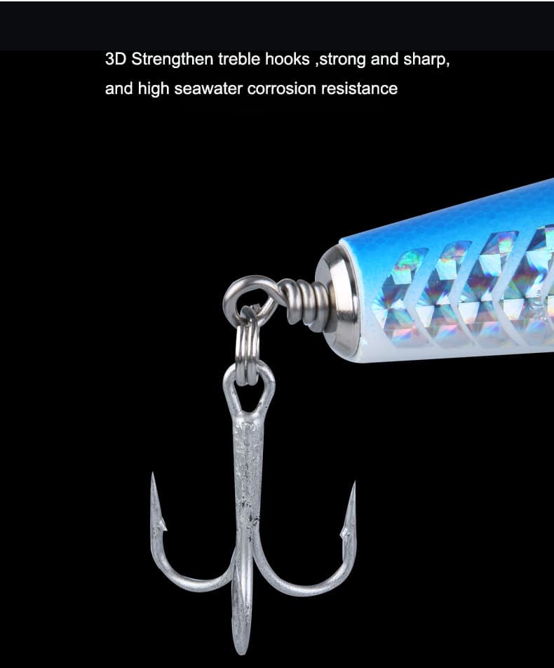 FJORD High Quality 60g 100g Wood Pencil Lure Long Casting Topwater Fishing Lure Sea Lures for Saltwater Fishing detail 3