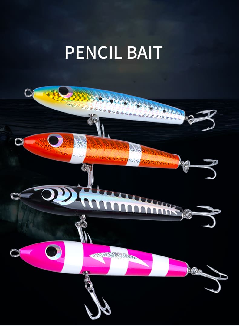 FJORD High Quality 60g 100g Wood Pencil Lure Long Casting Topwater Fishing Lure Sea Lures for Saltwater Fishing detail 5