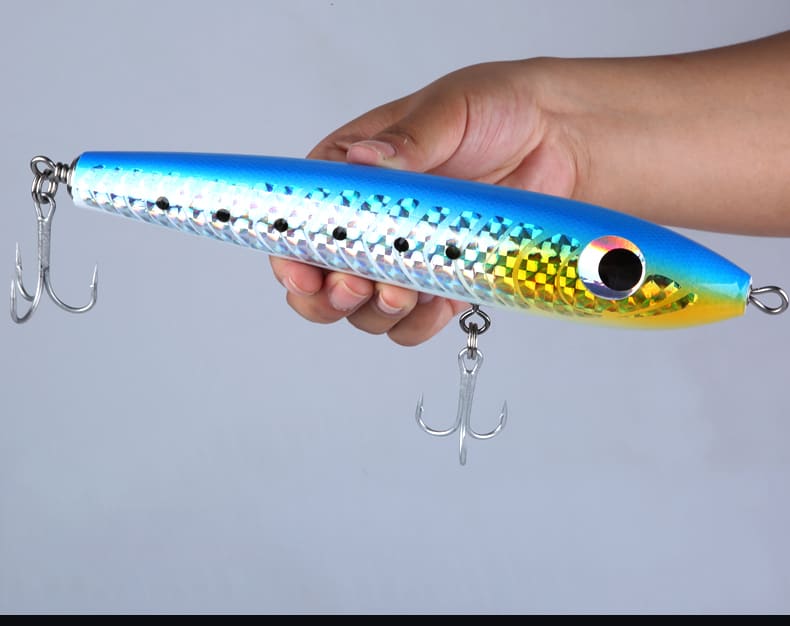 FJORD High Quality 60g 100g Wood Pencil Lure Long Casting Topwater Fishing Lure Sea Lures for Saltwater Fishing detail 6