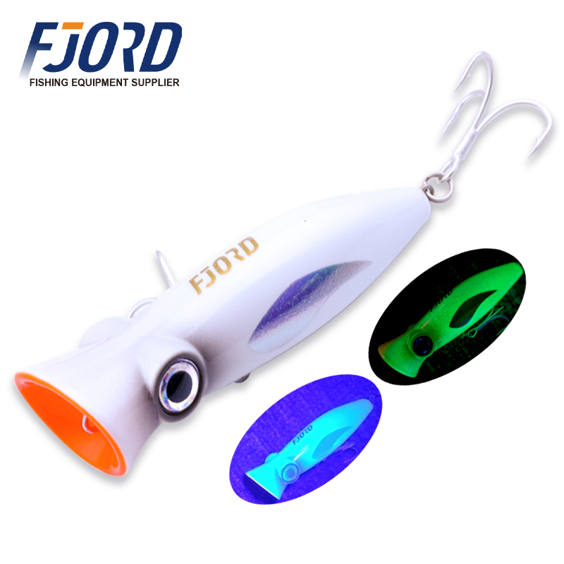 FJORD Customized Popper Lures Saltwater Fishing Lures Saltwater 14g 80mm Fishing Surface Popper Lure