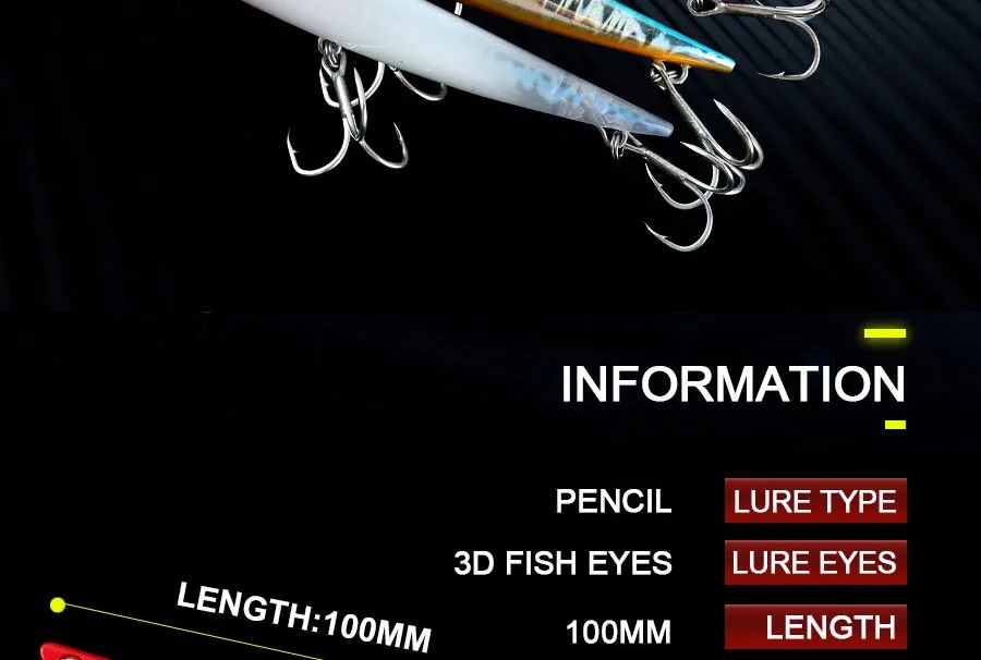 FJORD OEM Wobblers Lures Sinking Stick Pencil Fishing Lure Bass Saltwater 20g 100mm Pencil Hard Body Lure detail 10