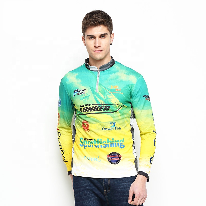 FJORD Customized Men's Long Sleeve Uv Fishing Shirts Upf 50+ Sun Protect Fishing Wear for Fishing