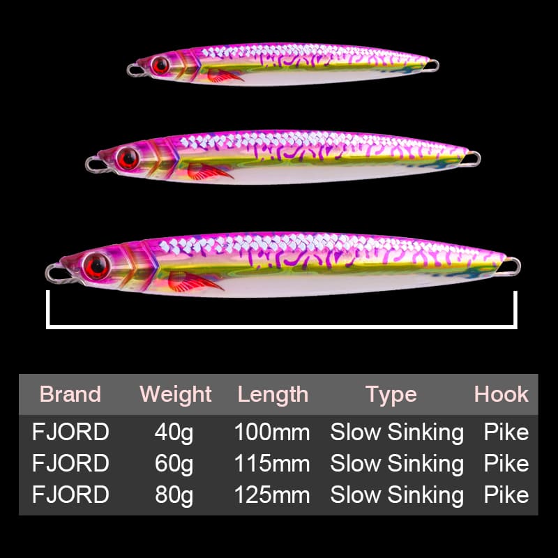 FJORD High Quality 40G 60G 80G 3D Printing Color Fishing Jig Saltwater Lures With UV Effect Glowing Metal Jigs detail 4