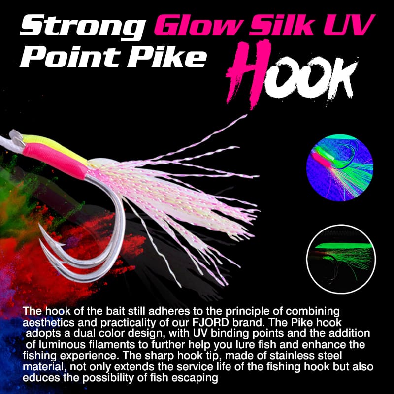 FJORD High Quality 40G 60G 80G 3D Printing Color Fishing Jig Saltwater Lures With UV Effect Glowing Metal Jigs detail 6