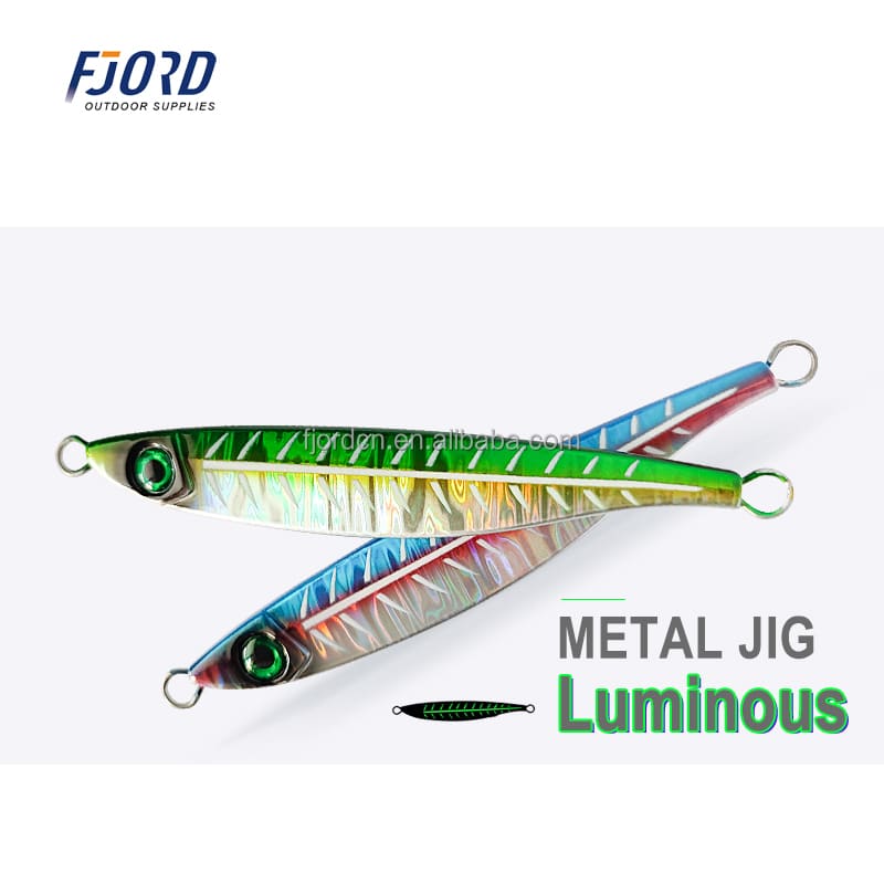 FJORD OEM 40g 60g 80g Glowing UV Metal Jig Lure for Pike-Saltwater & Freshwater (River Lake Stream) Long Casting detail 5