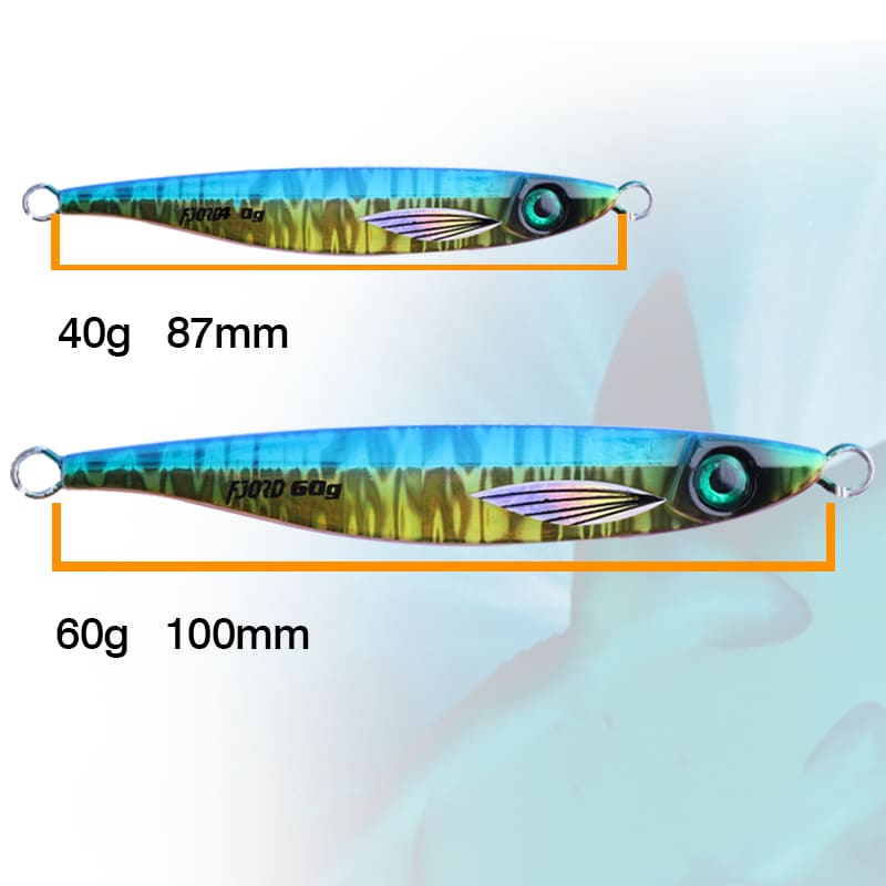 FJORD New Colors Glowing Jig 40g 60g UV Metal Jigging Lures for Saltwater Fishing detail 4