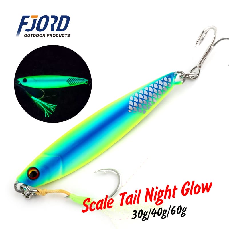 FJORD Luminous Jig 30G 40G 60G Metal Lure Saltwater Jig for Long Casting Slow Pitch Jigs detail 1