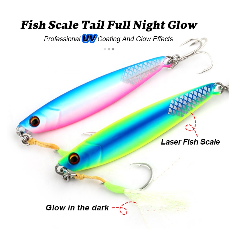 FJORD Luminous Jig 30G 40G 60G Metal Lure Saltwater Jig for Long Casting Slow Pitch Jigs detail 2