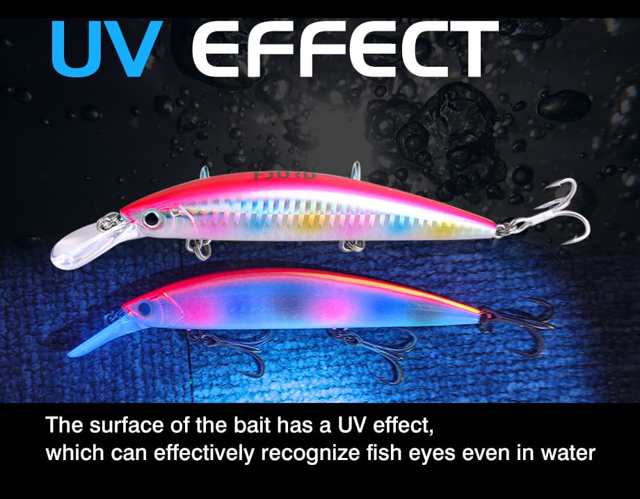 FJORD OEM 3D Printing110MM  Bass Fishing Lures 37G Glow  Body Heavy Sinking Minnow Lures for Saltwater detail 4