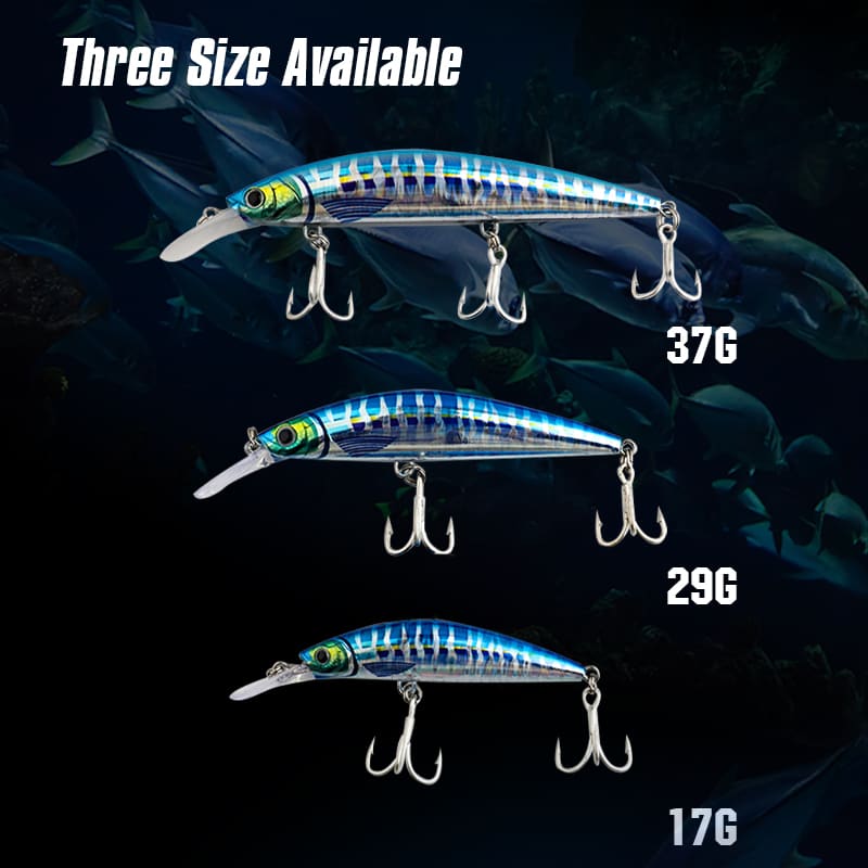 FJORD OEM 3D Printing110MM  Bass Fishing Lures 37G Glow  Body Heavy Sinking Minnow Lures for Saltwater detail 8