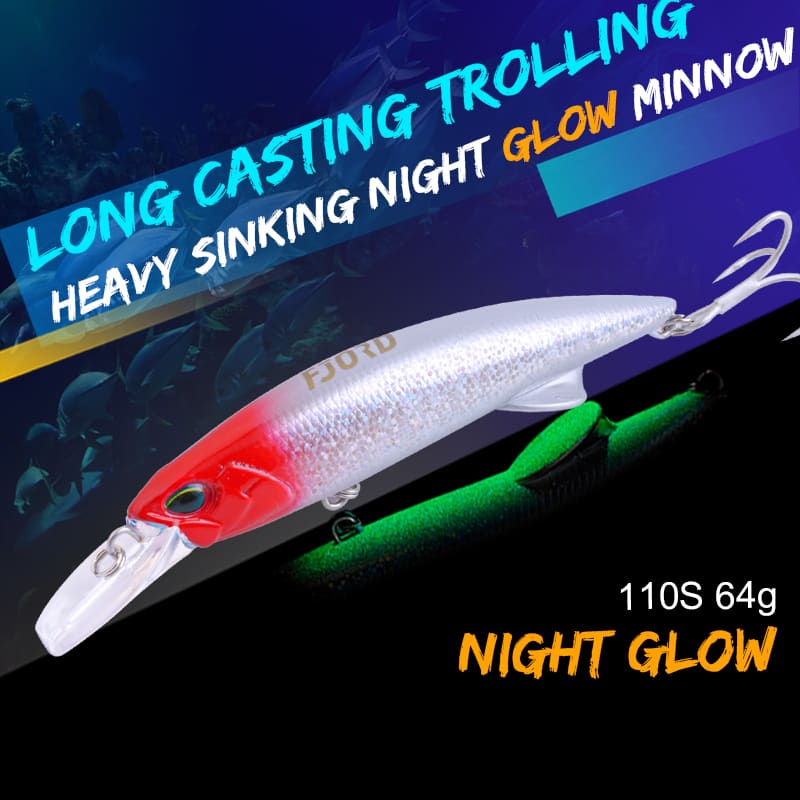 FJORD High Quality ABS Plastic Hard Lures 110mm 64g Fishing Minnow Sinking Lures for Saltwater detail 1