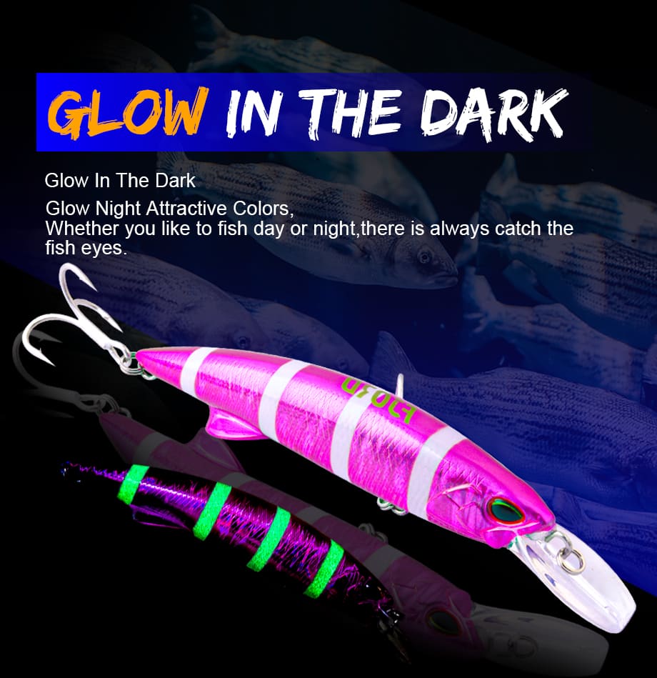FJORD Customized Fishing  Lures 110mm Sinking Minnow 64g Tuna Lure Glow Shad Fishing Lures Saltwater Trolling detail 5