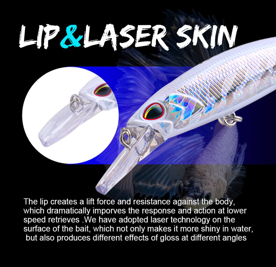 FJORD Customized Fishing  Lures 110mm Sinking Minnow 64g Tuna Lure Glow Shad Fishing Lures Saltwater Trolling detail 8