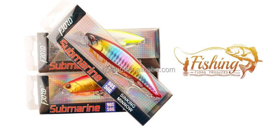 FJORD Wholesale 90mm 50g 3d Eyes Minnow Lures Plastic Swimming Heavy Minnow Seabass Lures for Sea detail 2