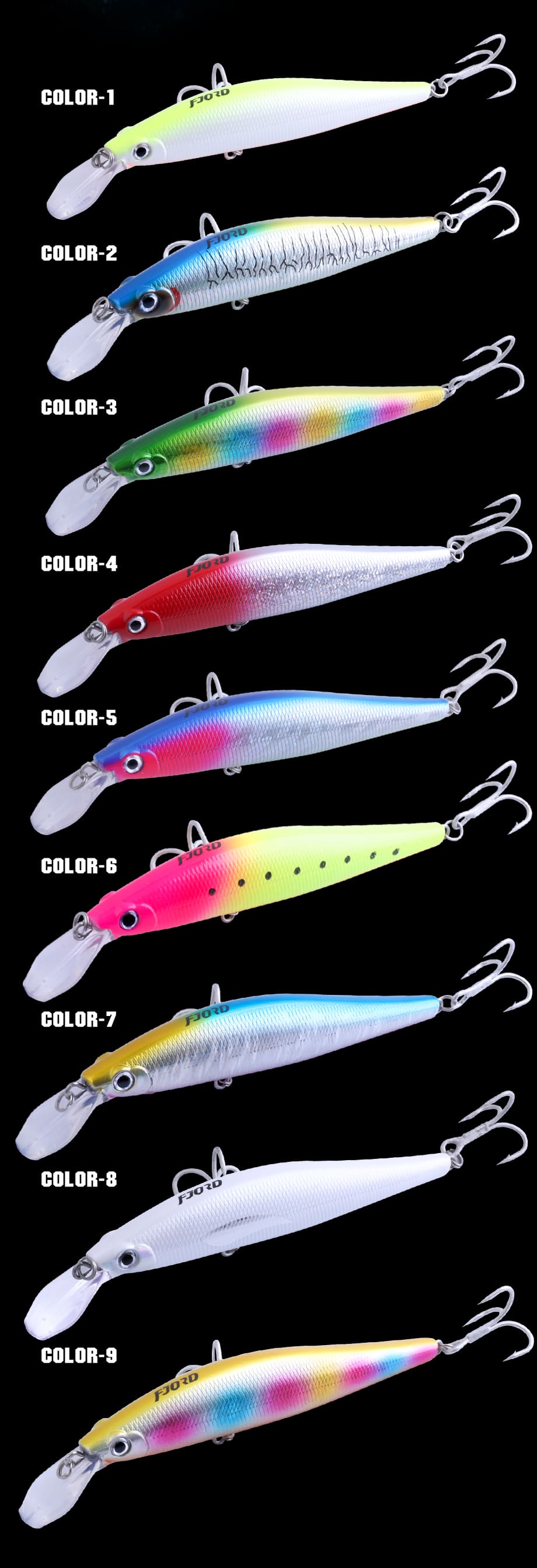 FJORD Heavy Minnow  52g 130MM  Hard Lure Minnow Trolling Lures Sinking Plastic Saltwater Minnow Fishing Lures for Sea detail 5