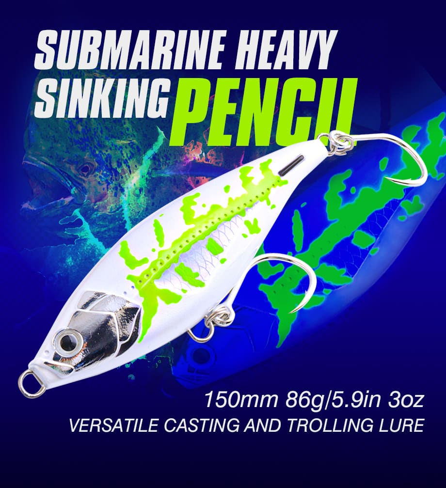 FJORD New Arrive 150mm 86g ABS Trolling Fishing Lures  Offshore Sinking Lure Pencil for Saltwater detail 1