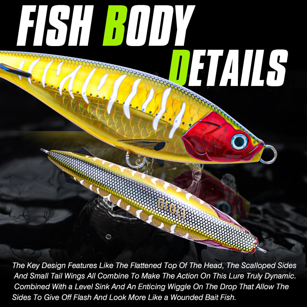 FJORD OEM150mm 86g Pencil Lure  Saltwater UV Trolling Lures Fishing Big Game Tuna Marlin Lures detail 7
