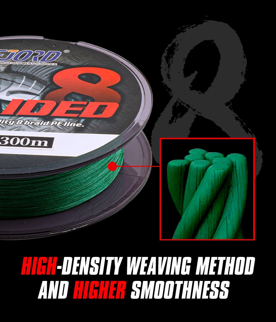 FJORD 300M 8 Strands 20-100LB PE Monofilament Fishing Line Super Strong Fishing Line Japan Multicolor detail 4