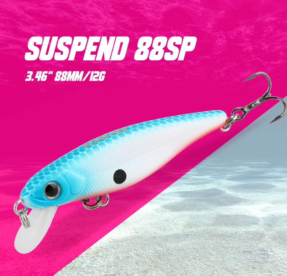FJORD 12g 88mm Floating Minnow Lure Wholesale Hard Bait Jerk Bait Plastic Fishing Lure detail 4