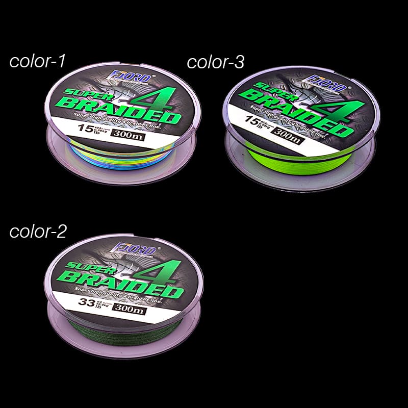 FJORD 300m 4-Braid High Strength PE Fishing Line Multicolor Buoyant Wire for Lake River Ocean Boat & Stream Fishing detail 1