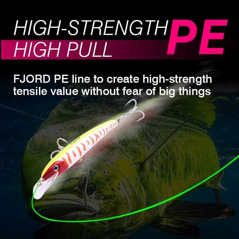 FJORD 300m 4-Braid High Strength PE Fishing Line Multicolor Buoyant Wire for Lake River Ocean Boat & Stream Fishing detail 5