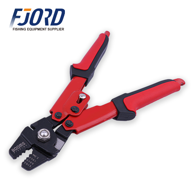 FJORD Professional Angler & Fishers Carbon Steel Red Pliers Anti-Slip Handle Fixed Buckle Strap for Enhanced Fishing Experience