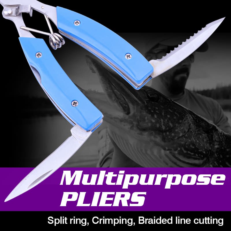Stainless Steel Long Nose Pliers Multi Functional Camping Fishing Tools With Sheath detail 5