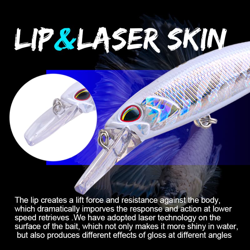 FJORD High Quality 64g Fishing Bait 110mm Hard Fishing Lure Sinking Minnow 3D Eyes UV for Saltwater River Lake detail 4