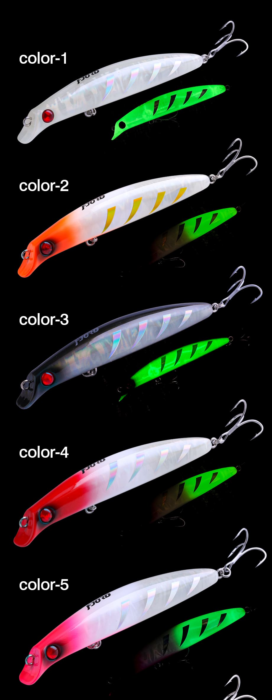 FJORD Fishing Lures Bait Saltwater Minnow Lure 98mm 18g ABS Fishing Live Bait with Hooks Pike detail 6