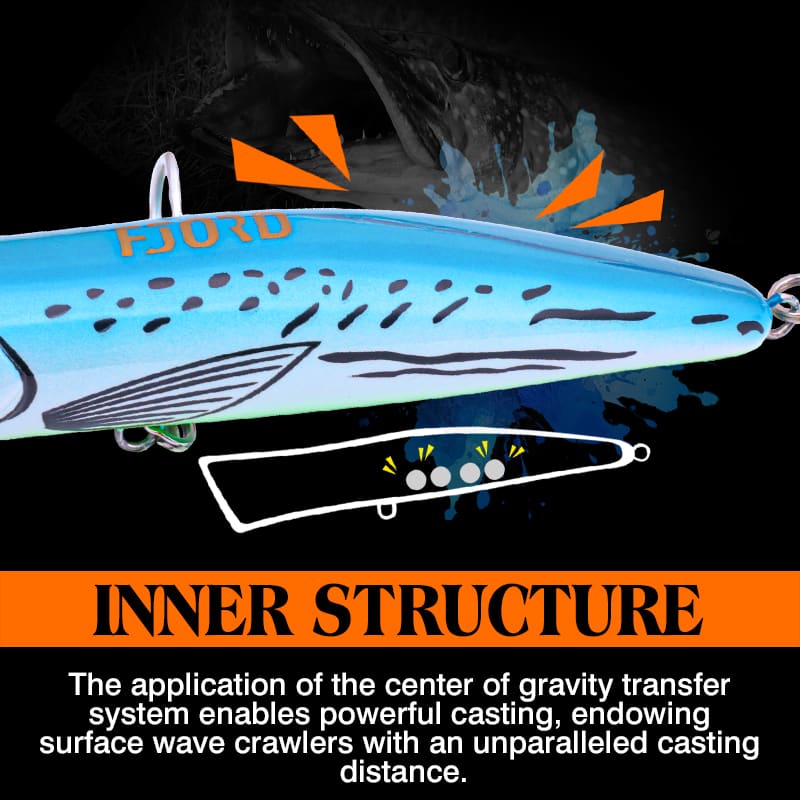 FJORD High Quality 180mm Strike Popper Lures 80g Floating Hard Plastic Lures for Saltwater and Freshwater Fishing detail 4