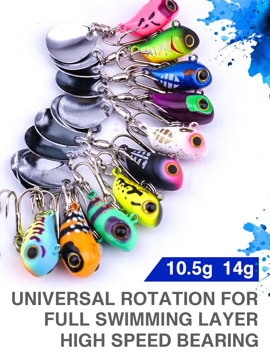 FJORD 10.5g 14g Luminous Sinking Metal Lead Fishing Baits 3D Simulation Eyes Lifelike Spinner Sequins VIB Jig Lures detail 3
