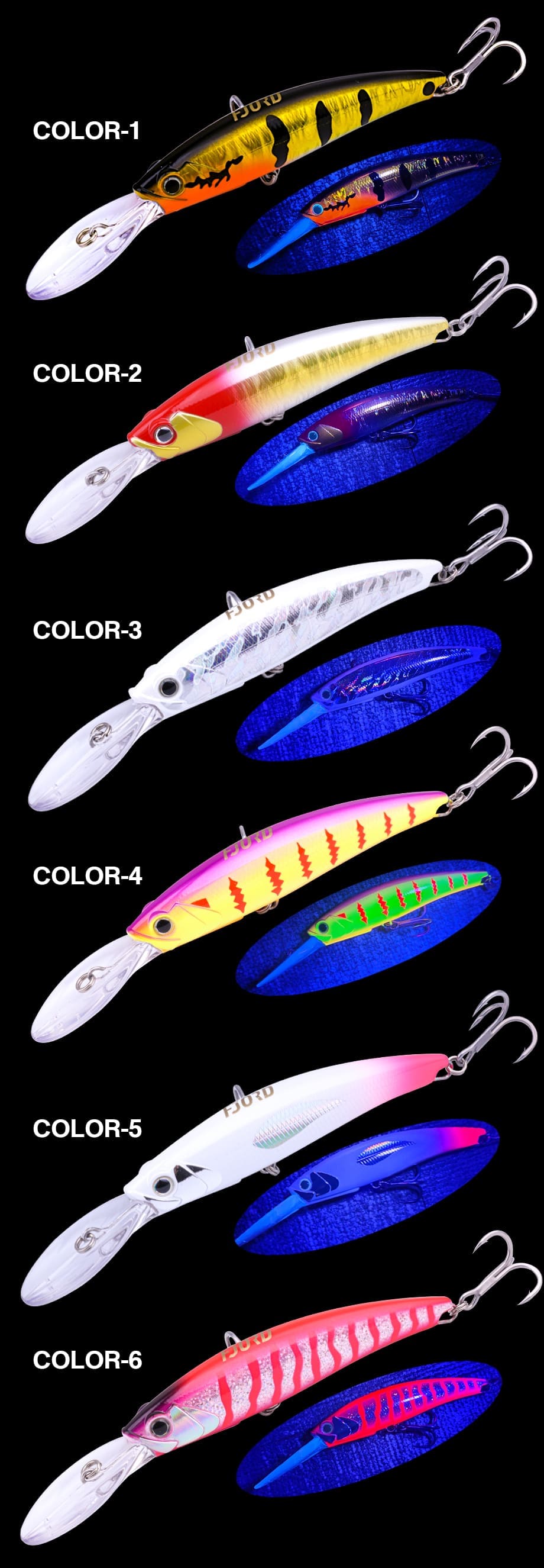 FJORD 120mm Luminous Floating Minnow Hard Lures 30g Artificial Plastic Fishing Baits for Trolling Bass Trout Bream detail 6