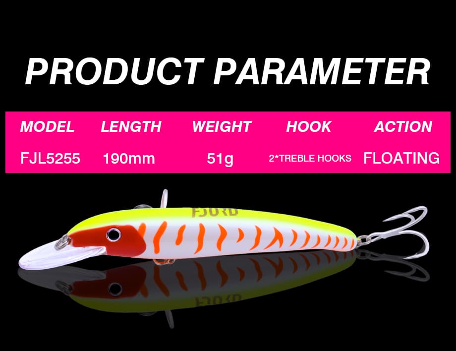 FJORD 51g Floating Minnow Lures 190mm ABS Plastic Material Hard Baits for Fishing Trout Carp Sea Bass detail 6