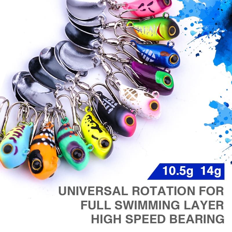 FJORD 10.5g 14g Sinking VIB Jig Fishing Lures Stainless Steel Lead Material Saltwater 3D Eyes Baits Spinner Zander Catfish detail 1