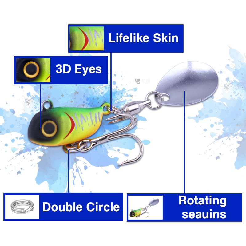 FJORD 10.5g 14g Sinking VIB Jig Fishing Lures Stainless Steel Lead Material Saltwater 3D Eyes Baits Spinner Zander Catfish detail 2
