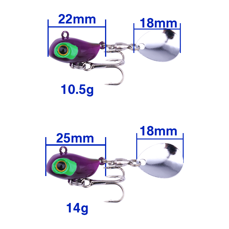 FJORD 10.5g 14g Sinking VIB Jig Fishing Lures Stainless Steel Lead Material Saltwater 3D Eyes Baits Spinner Zander Catfish detail 5