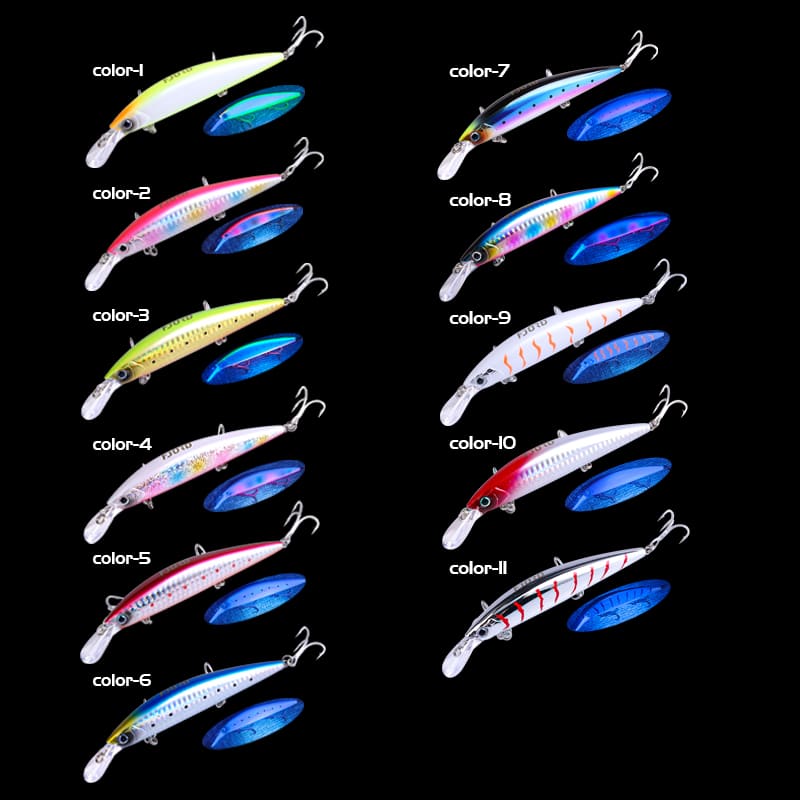 Wholesale 110mm 37g Artificial ABS Hard Plastic Printed Bait Minnow Saltwater Fly Fishing Lures for Lake and Stream detail 5