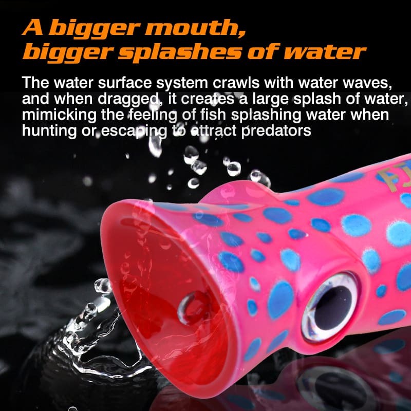 FJORD Big Popper GT Tuna Lures 80mm 14g Top Water Saltwater Hard Fishing Lures ABS Plastic detail 3