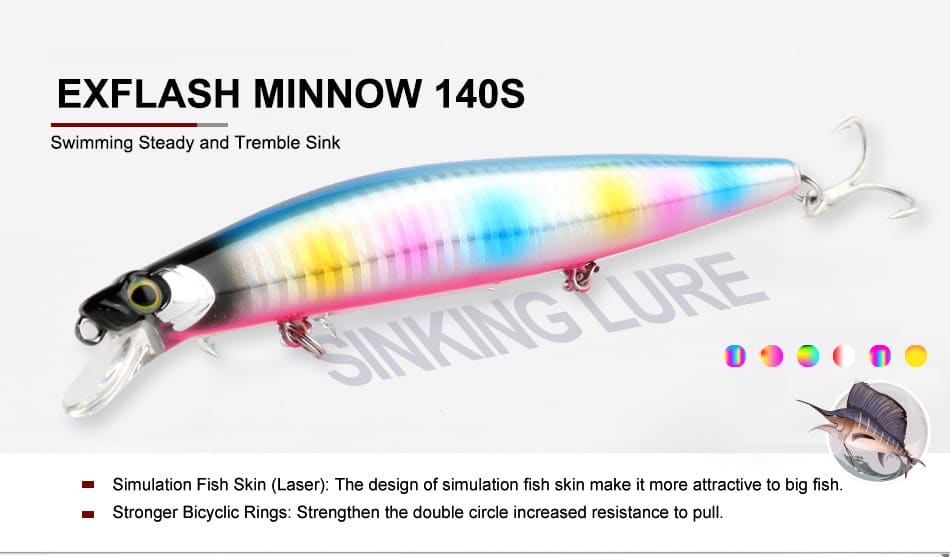 FJORD Trolling Lure Deep Sinking Minnow for Tuna Fishing Casting 140mm 26g Fishing Hard Bait Jerkbait Pesca detail 1
