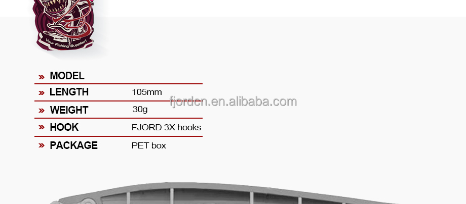 FJORD OEM Wholesale Saltwater 105mm 30g Heavy Sinking Minnow Deep Diving Minnow Fishing Lure detail 1